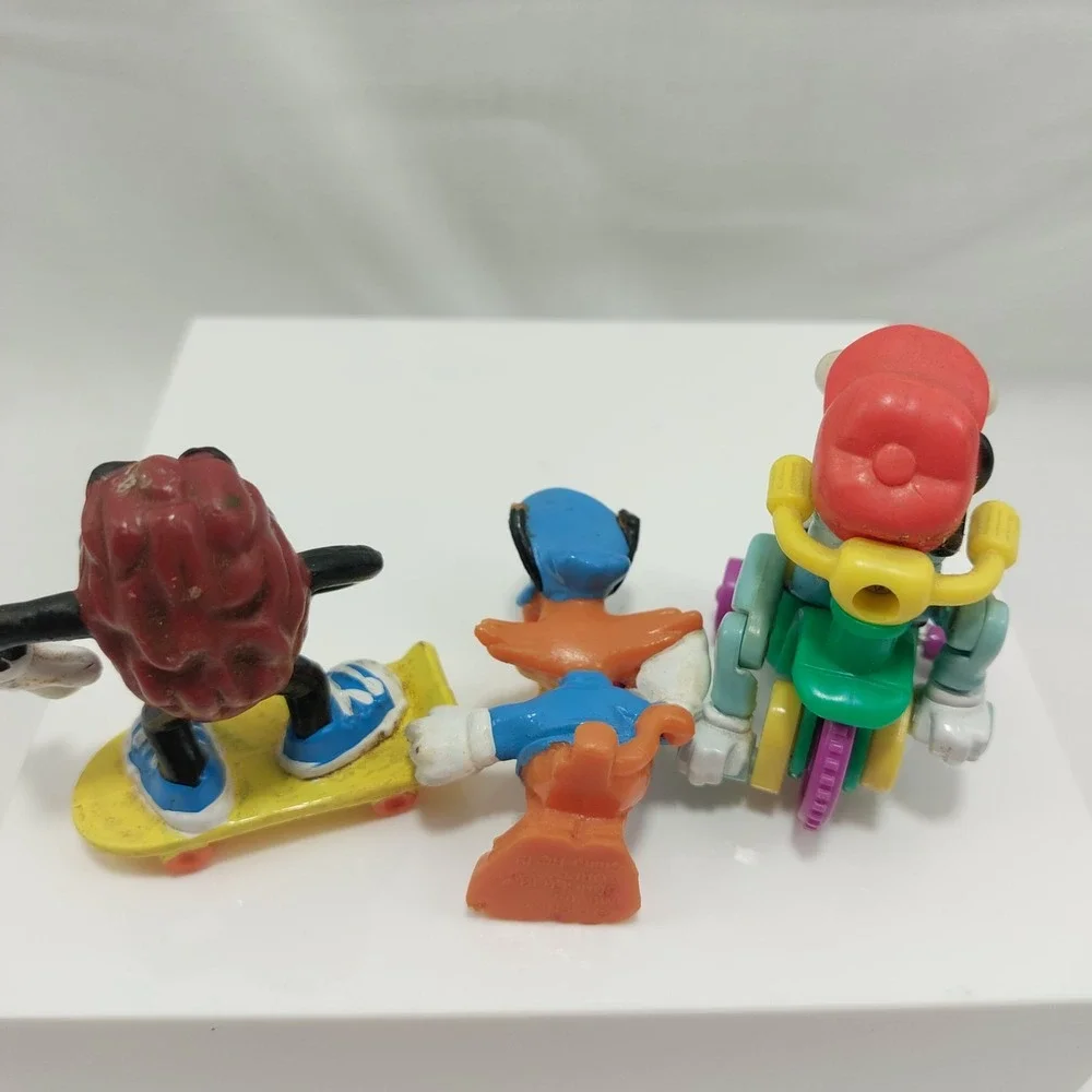 Vintage 90's Vinyl‎ PVC Figures Lot Of 3  Animaniacs Raisins Bonkers